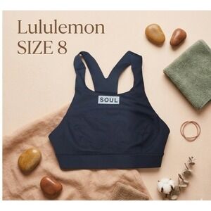 Lululemon x SoulCycle High Neck Sports Bra Skull Women's Size 8